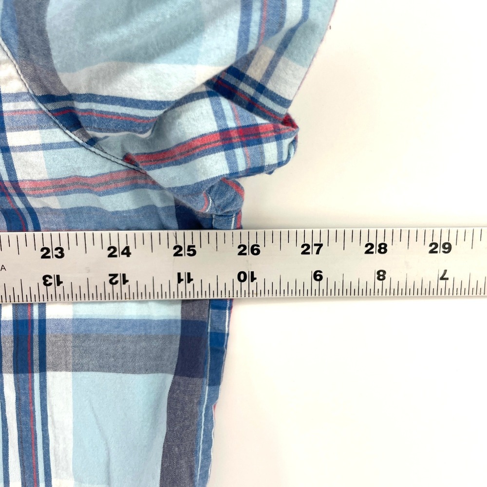 Columbia Short Sleeve Plaid Button‎ Down Shirt Mens 2XT Tall Blue Regular Fit - Picture 5 of 8
